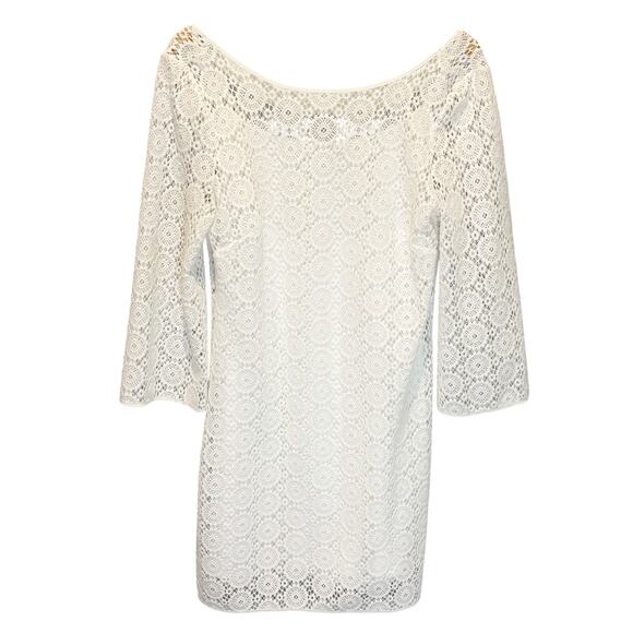 Lilly Pulitzer White Lace Topanga Dress - size Large - Picture 2 of 6